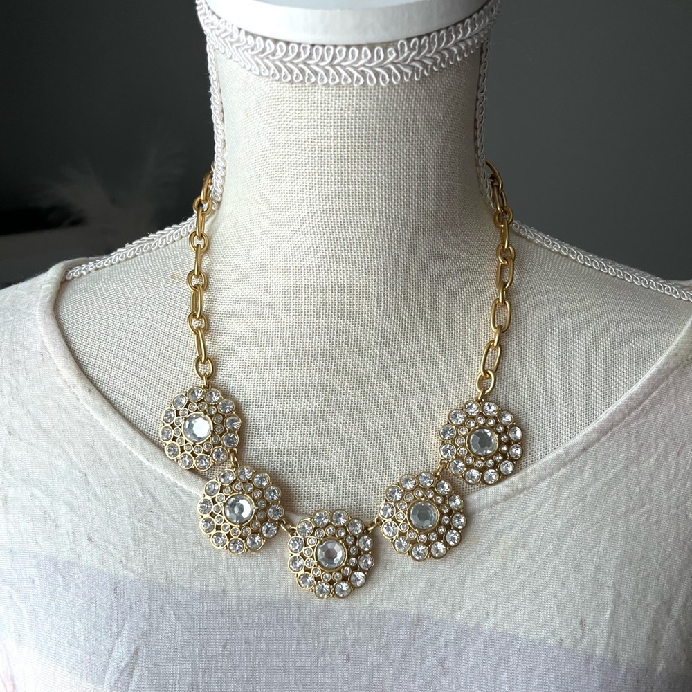 Crystal floral J. Crew factory necklace